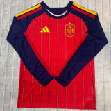 Spain 26/27 Red/Blue Home Long Sleeves Jersey