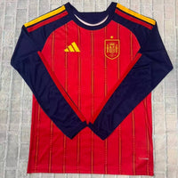 Spain 26/27 Red/Blue Home Long Sleeves Jersey