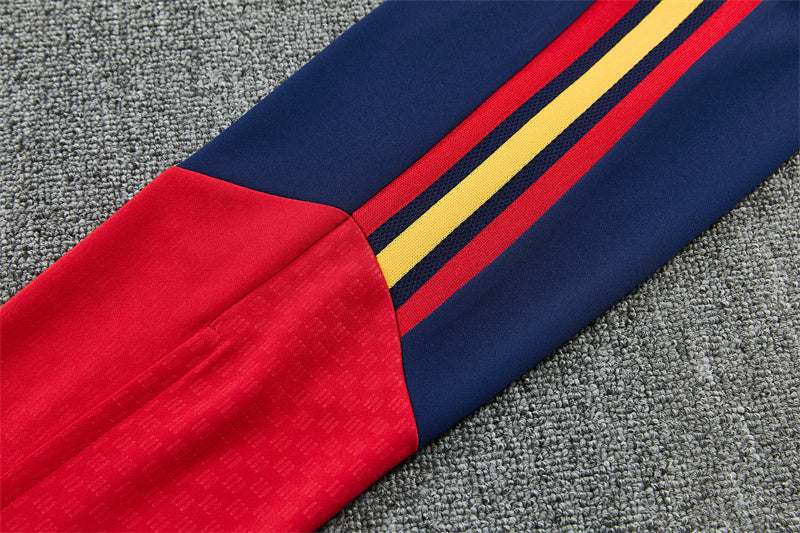 Spain 26/27 Red/Blue/Yellow Double Star Design Training Tracksuit Set