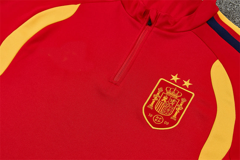 Spain 26/27 Red/Blue/Yellow Double Star Design Training Tracksuit Set