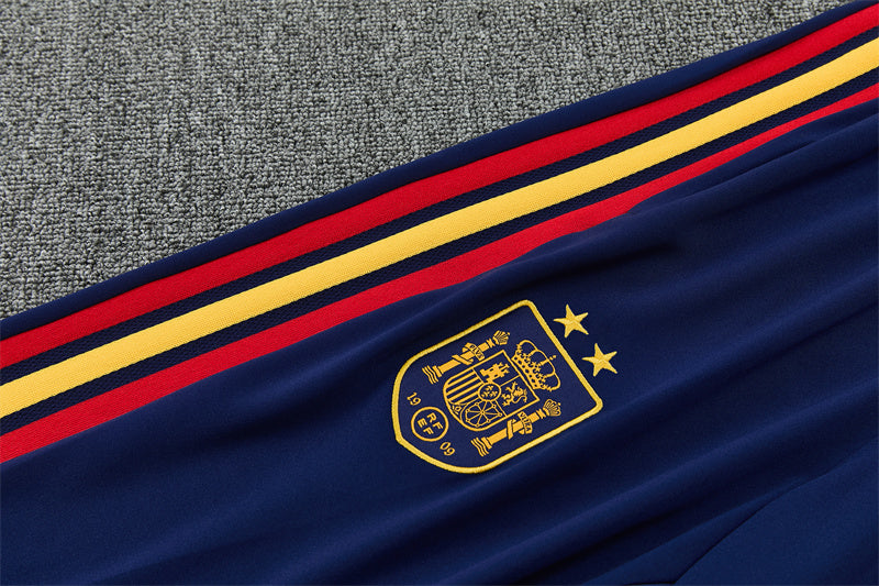 Spain 26/27 Royal Blue/Navy/Red Double Star Design Training Tracksuit Set