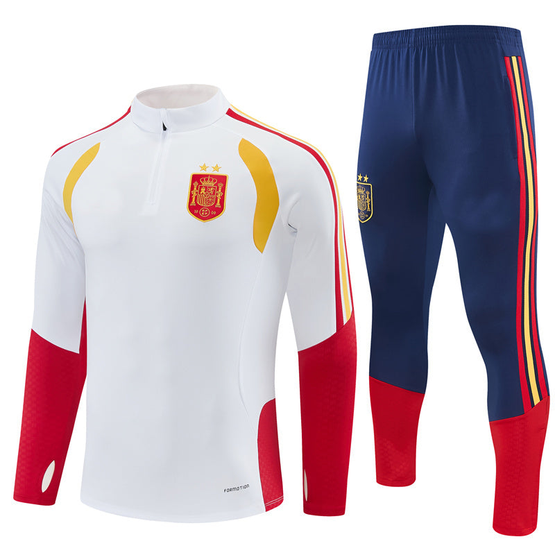 Spain 26/27 White/Red/Blue Training Tracksuit Set