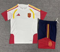 Spain 26/27 White/Red Home Kids Jersey Set