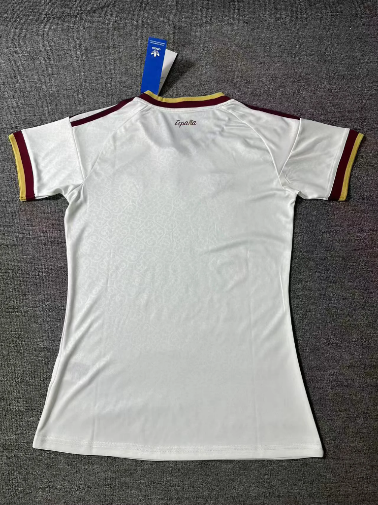 Spain 26/27 White/Yellow/Red World Cup Away Women Jersey