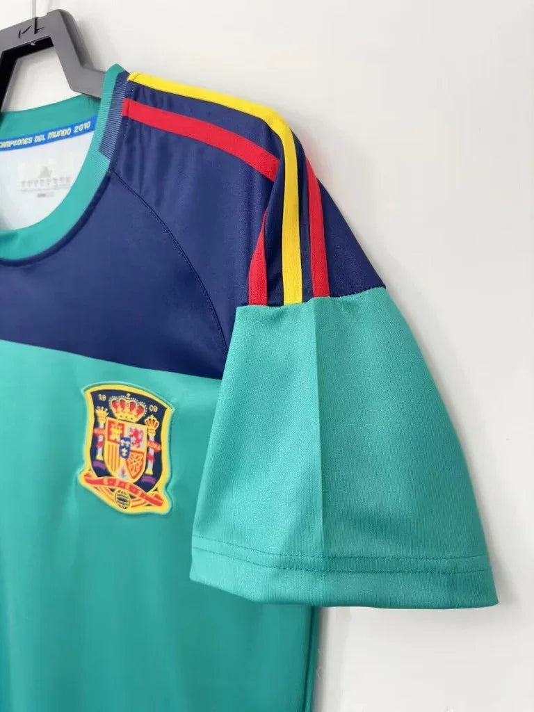 Spanish 2010 Retro Green Goalkeeper Jersey