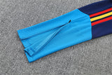 Spanish 26/27 Dark Blue/Light Blue with Red/Yellow Stripes Training Tracksuit Set