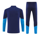 Spanish 26/27 Dark Blue/Light Blue with Red/Yellow Stripes Training Tracksuit Set