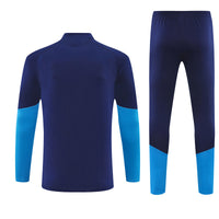 Spanish 26/27 Dark Blue/Light Blue with Red/Yellow Stripes Training Tracksuit Set