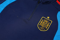 Spanish 26/27 Dark Blue/Light Blue with Red/Yellow Stripes Training Tracksuit Set