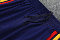 Spanish 26/27 Light Blue/Navy Blue with Red/Yellow Stripes Training Tracksuit Set