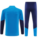 Spanish 26/27 Light Blue/Navy Blue with Red/Yellow Stripes Training Tracksuit Set