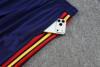 Spanish 26/27 Light Blue/Navy Blue with Red/Yellow Stripes Training Tracksuit Set