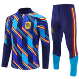 Spanish 26/27 Royal Blue/Navy/Red and Yellow Stripes Training Tracksuit