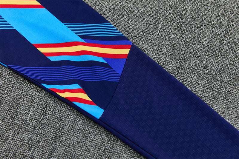 Spanish 26/27 Royal Blue/Navy/Red and Yellow Stripes Training Tracksuit