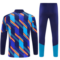 Spanish 26/27 Royal Blue/Navy/Red and Yellow Stripes Training Tracksuit