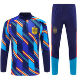 Spanish 26/27 Royal Blue/Navy/Red and Yellow Stripes Training Tracksuit