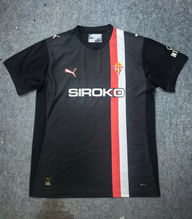 Sporting Gijon 25/26 Black/White/Red Away Jersey