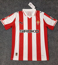 Sporting Gijon 25/26 Red/White Stripes Home Jersey