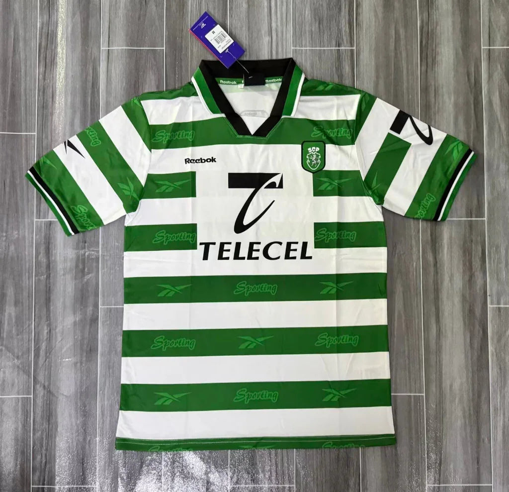 Sporting Lisbon 1999/00 Vintage Retro Green Home Jersey
