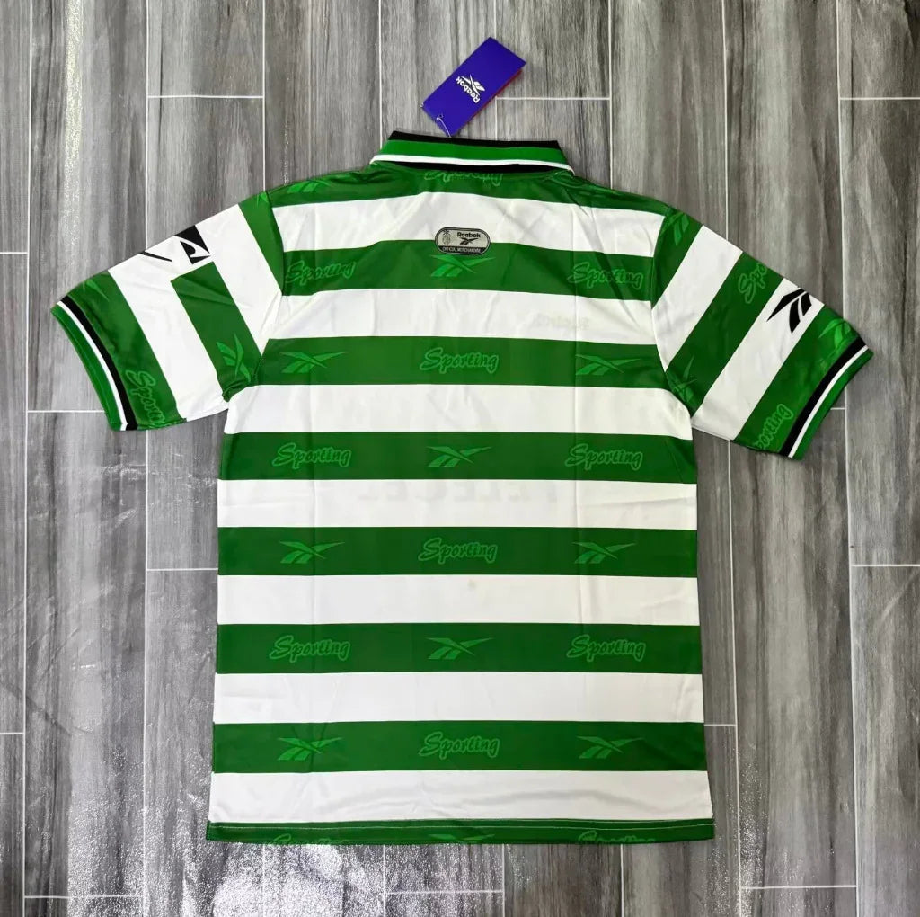 Sporting Lisbon 1999/00 Vintage Retro Green Home Jersey