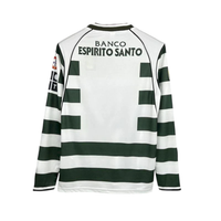 Sporting Lisbon 2001/03 Vintage Retro Green/White Home Long Sleeve Jersey