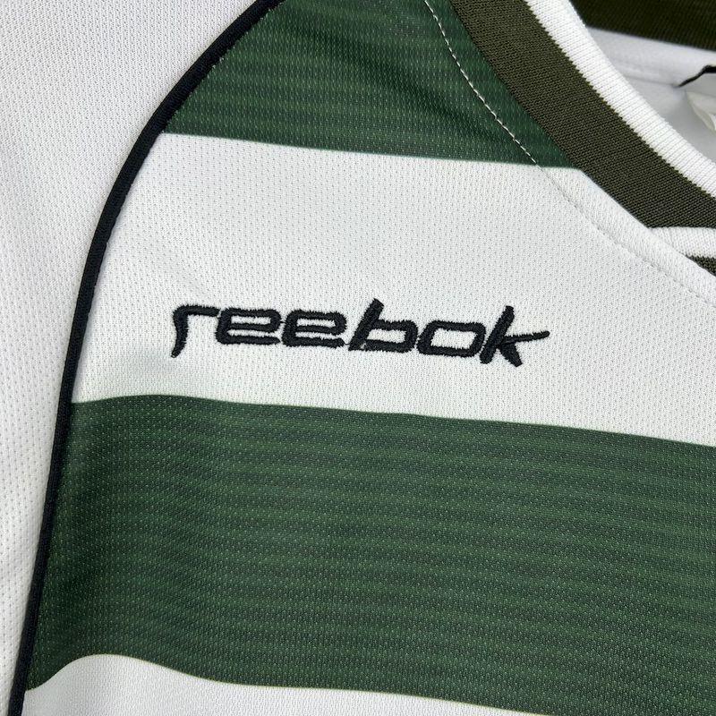Sporting Lisbon 2001/03 Vintage Retro Green/White Home Long Sleeve Jersey