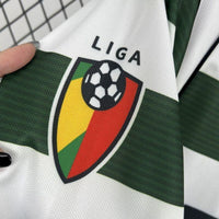 Sporting Lisbon 2001/03 Vintage Retro Green/White Home Long Sleeve Jersey
