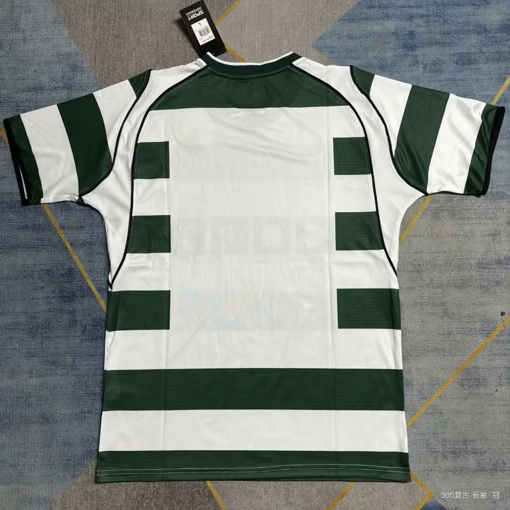 Sporting Lisbon 2001/03 Vintage Retro Green/White Home (No Sponsor) Jersey