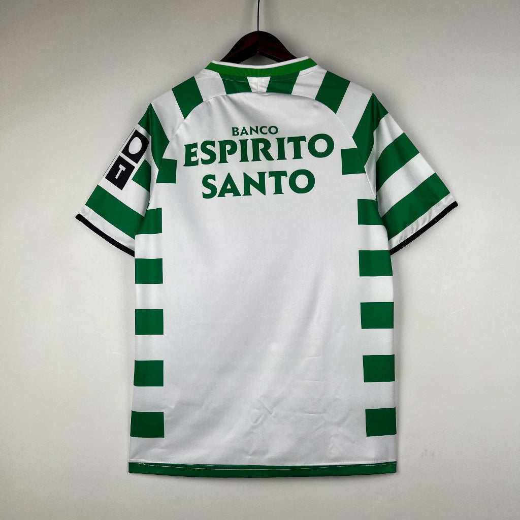 Sporting Lisbon 2003/04 Vintage Retro Green/White Home Jersey