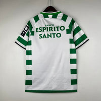 Sporting Lisbon 2003/04 Vintage Retro Green/White Home Jersey