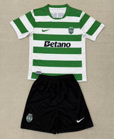 Sporting Lisbon 25/26 Green/White Home Kids Jersey Set