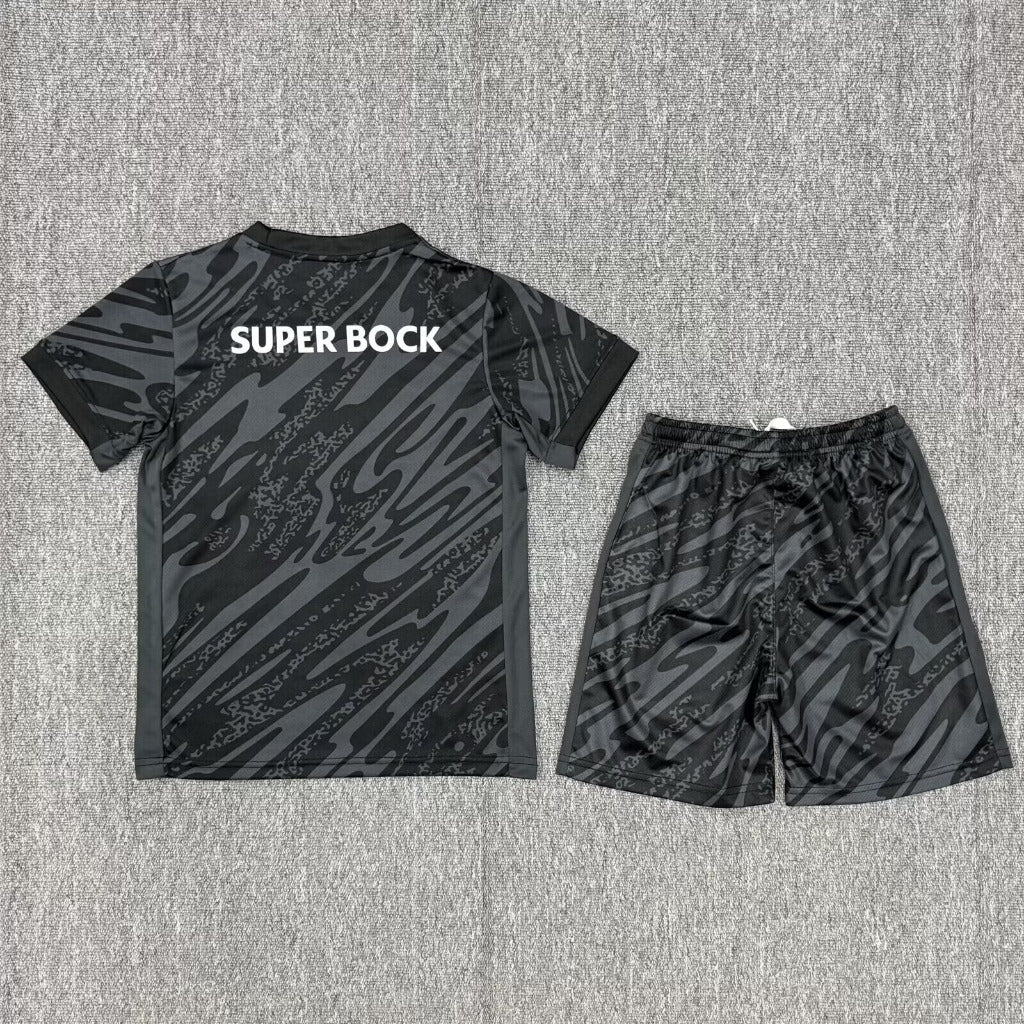 Sporting Lisbon 25/26 Black Goalkeeper Kids Jersey Set