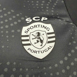 Sporting Lisbon 25/26 Black Third Away Kids Jersey Set