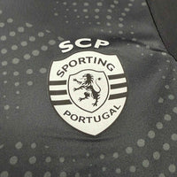 Sporting Lisbon 25/26 Black Third Away Kids Jersey Set