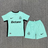 Sporting Lisbon 25/26 Mint Green Third Kids Jersey Set
