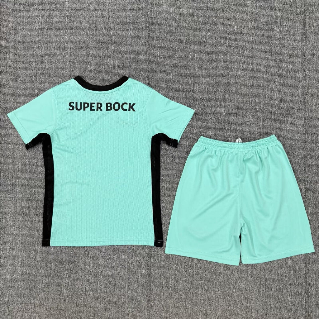 Sporting Lisbon 25/26 Mint Green Third Kids Jersey Set