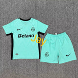 Sporting Lisbon 25/26 Mint Green Third Kids Jersey Set