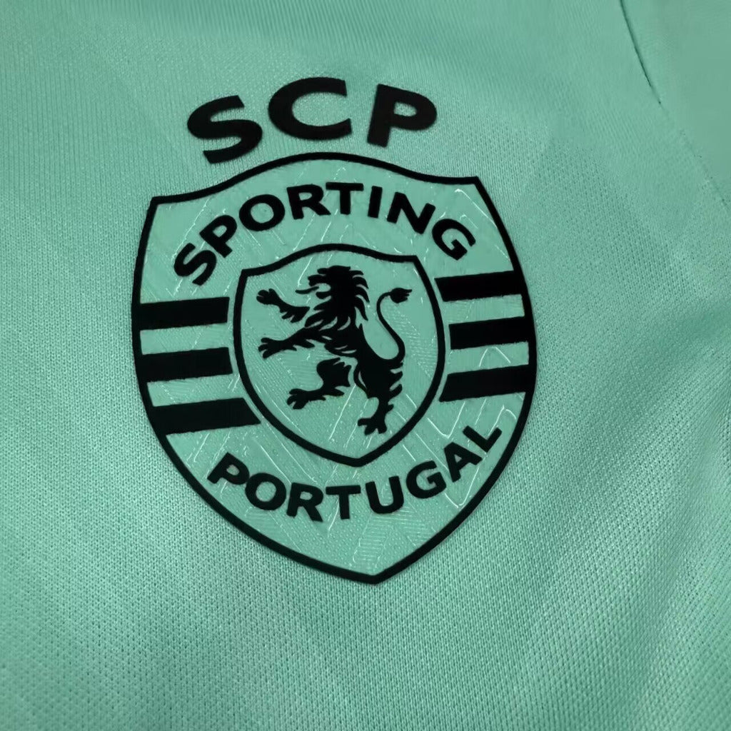 Sporting Lisbon 25/26 Mint Green Third Kids Jersey Set