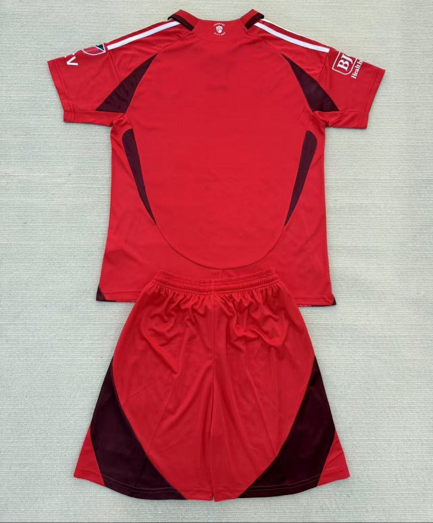 St. Louis City 25/26 Red Home Kids Jersey Set