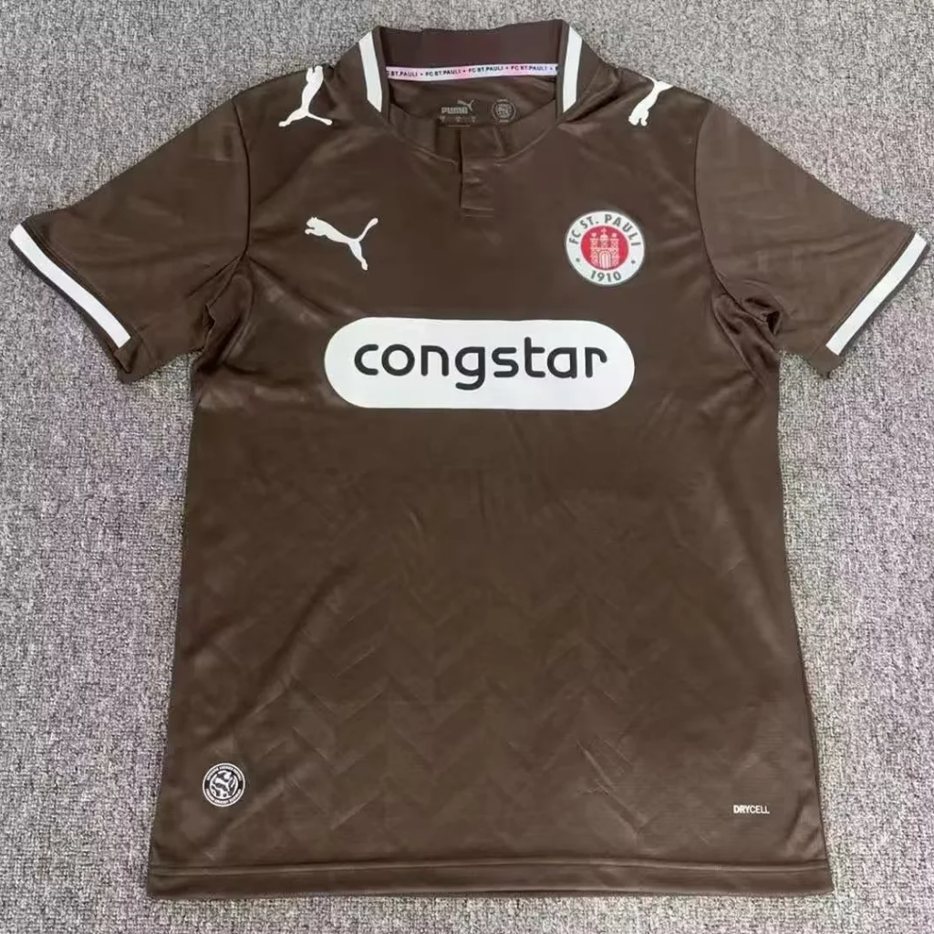 St. Pauli 26/27 Brown/White Trim Home Jersey
