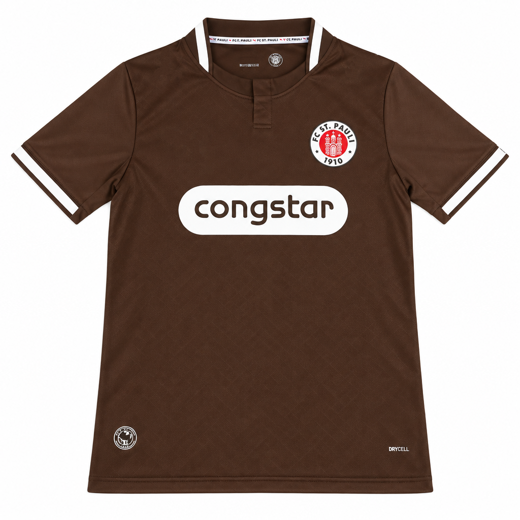 St. Pauli 26/27 Brown/White Trim Home Jersey