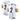 Steel Man 25/26 Fields #2 White/Orange NFL Game Jersey