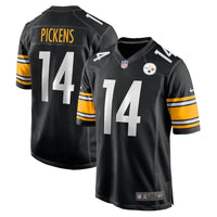 Steel Man 25/26 Pickens #14 Black/Orange NFL Game Jersey