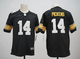 Steel Man 25/26 Pickens #14 Black/White NFL Game Jersey