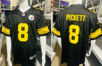 Steel Man 25/26 Pickett #8 Black/Yellow NFL Game Jersey