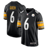 Steel Man 25/26 Queen #6 Black/Orange NFL Game Jersey