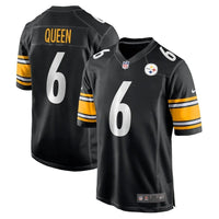 Steel Man 25/26 Queen #6 Black/Orange NFL Game Jersey