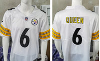 Steel Man 25/26 Queen #6 White/Orange NFL Game Jersey