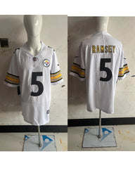 Steel Man 25/26 Ramsey #5 White NFL Game Jersey