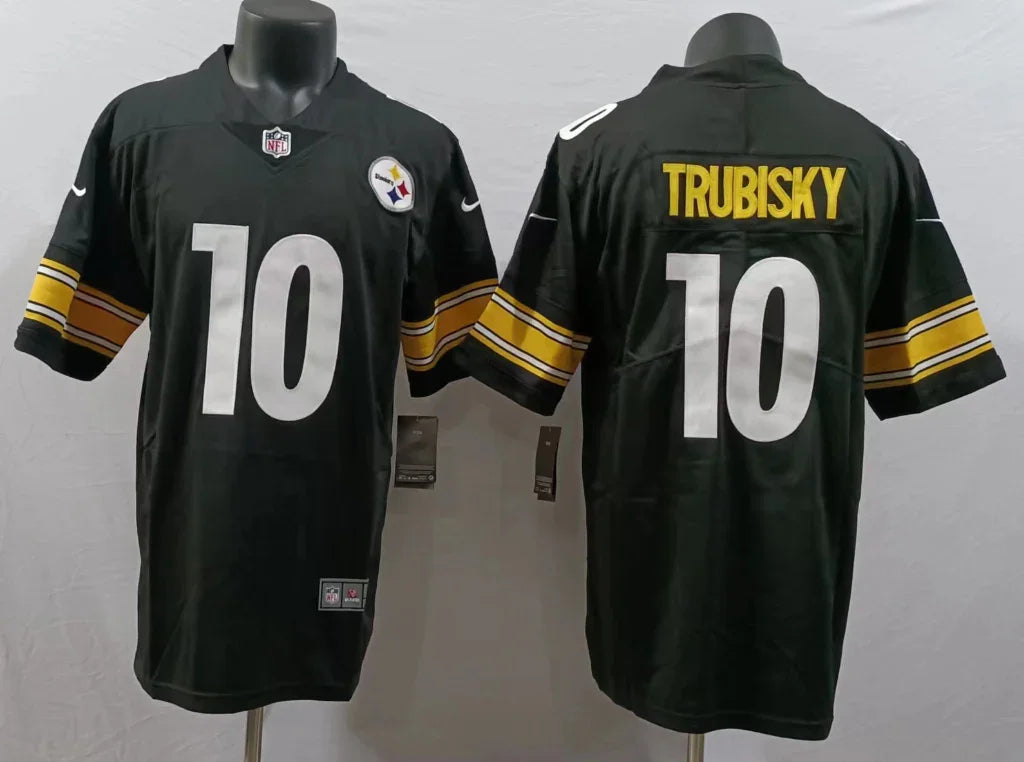 Steel Man 25/26 Trubisky #10 Black/Orange NFL Game Jersey